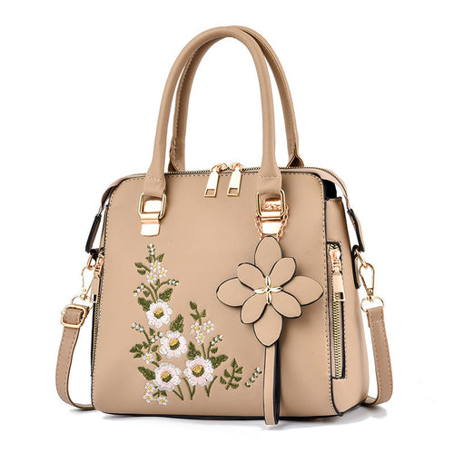 Fashion Flowers Embroidered Handbag - Women Shoulder Messenger Bags